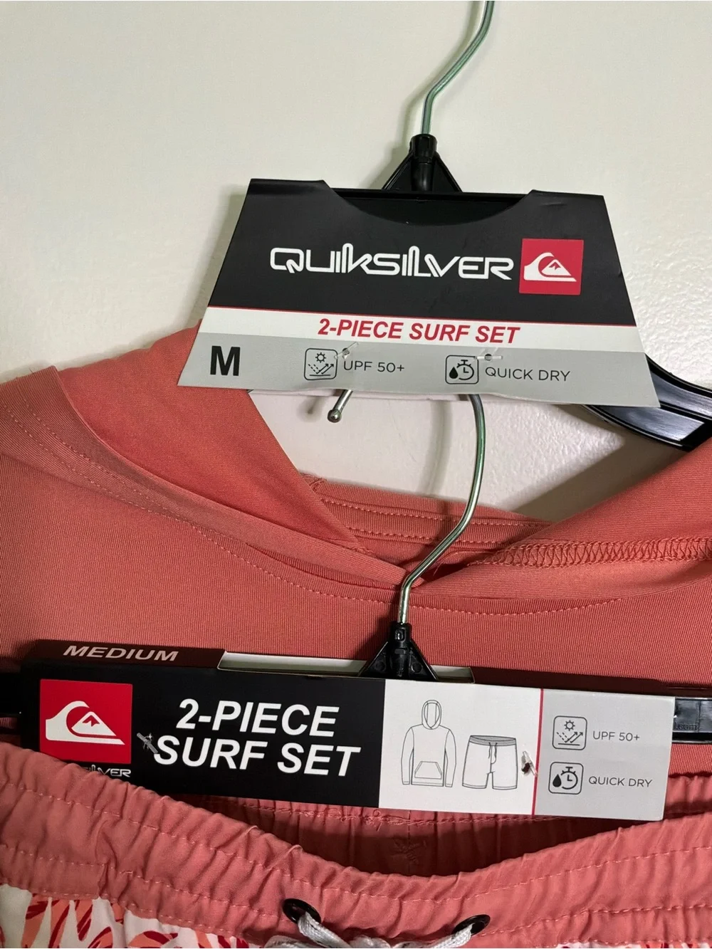 NWT Quiksilver Men's 2-Piece Surf Set Hoodie & Swim Shorts Size M